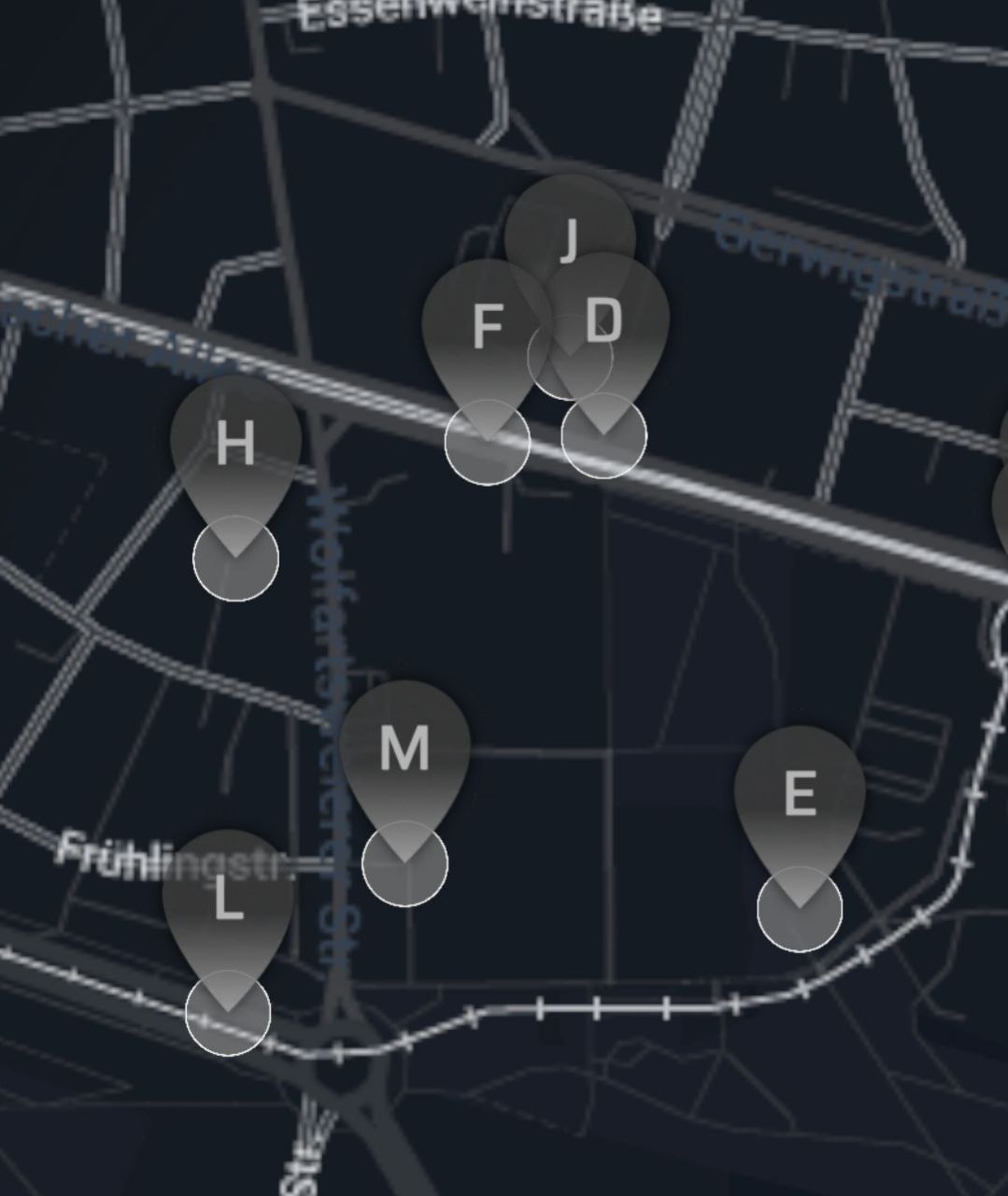 Map with generated Hotspots